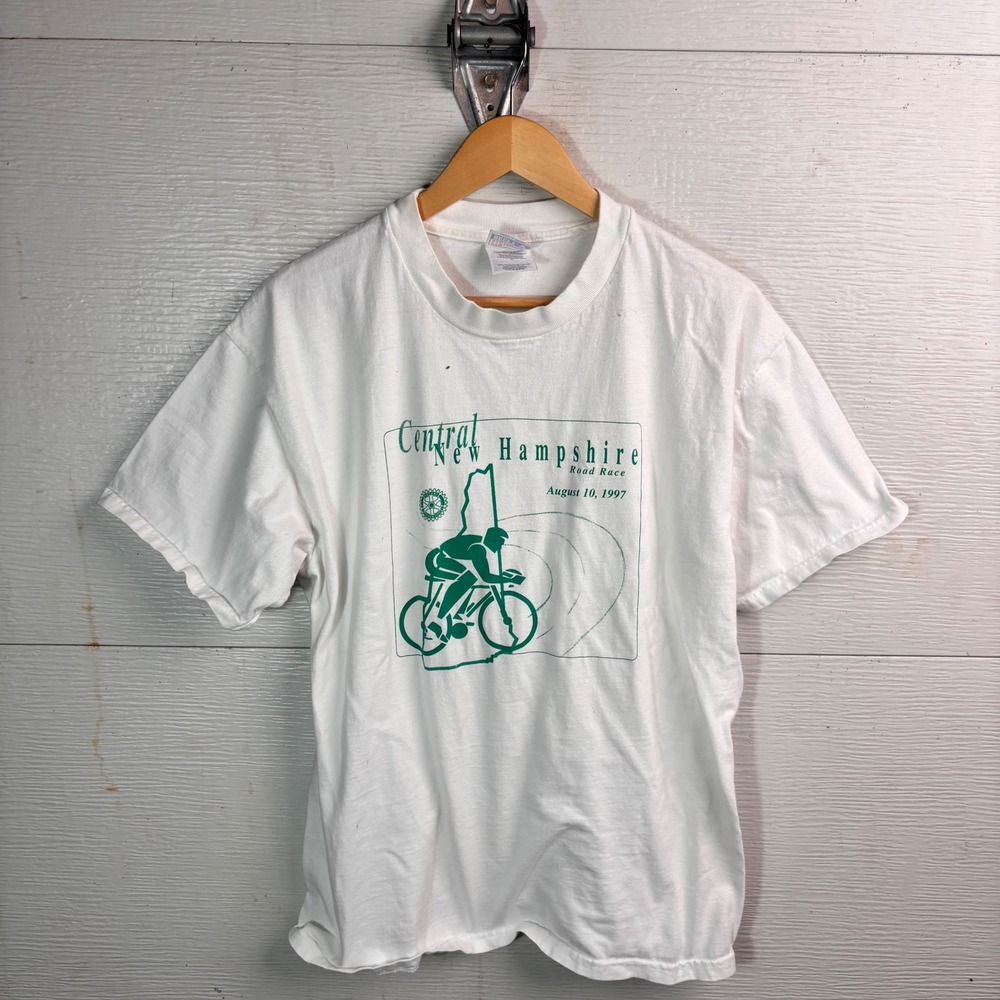 Vintage 1997 Central New Hampshire Road Race T Shirt Hanes Beefy Large